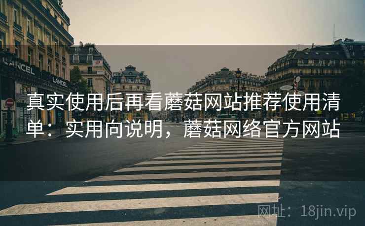 真实使用后再看蘑菇网站推荐使用清单：实用向说明，蘑菇网络官方网站