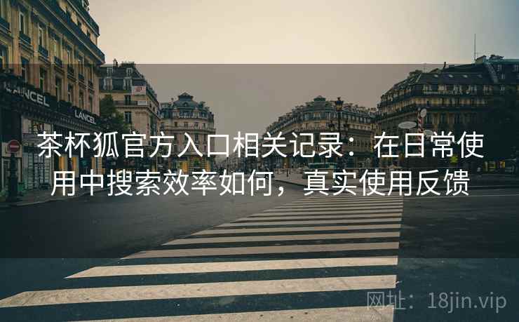 茶杯狐官方入口相关记录：在日常使用中搜索效率如何，真实使用反馈